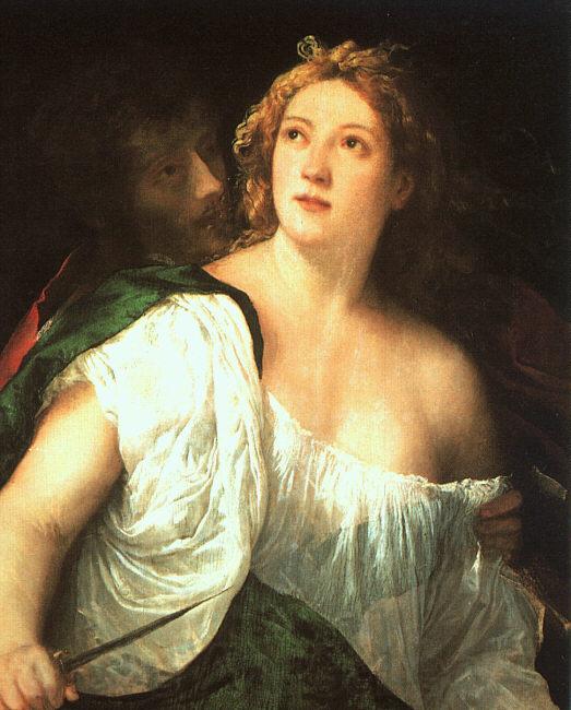  Titian Suicide of Lucretia Spain oil painting art